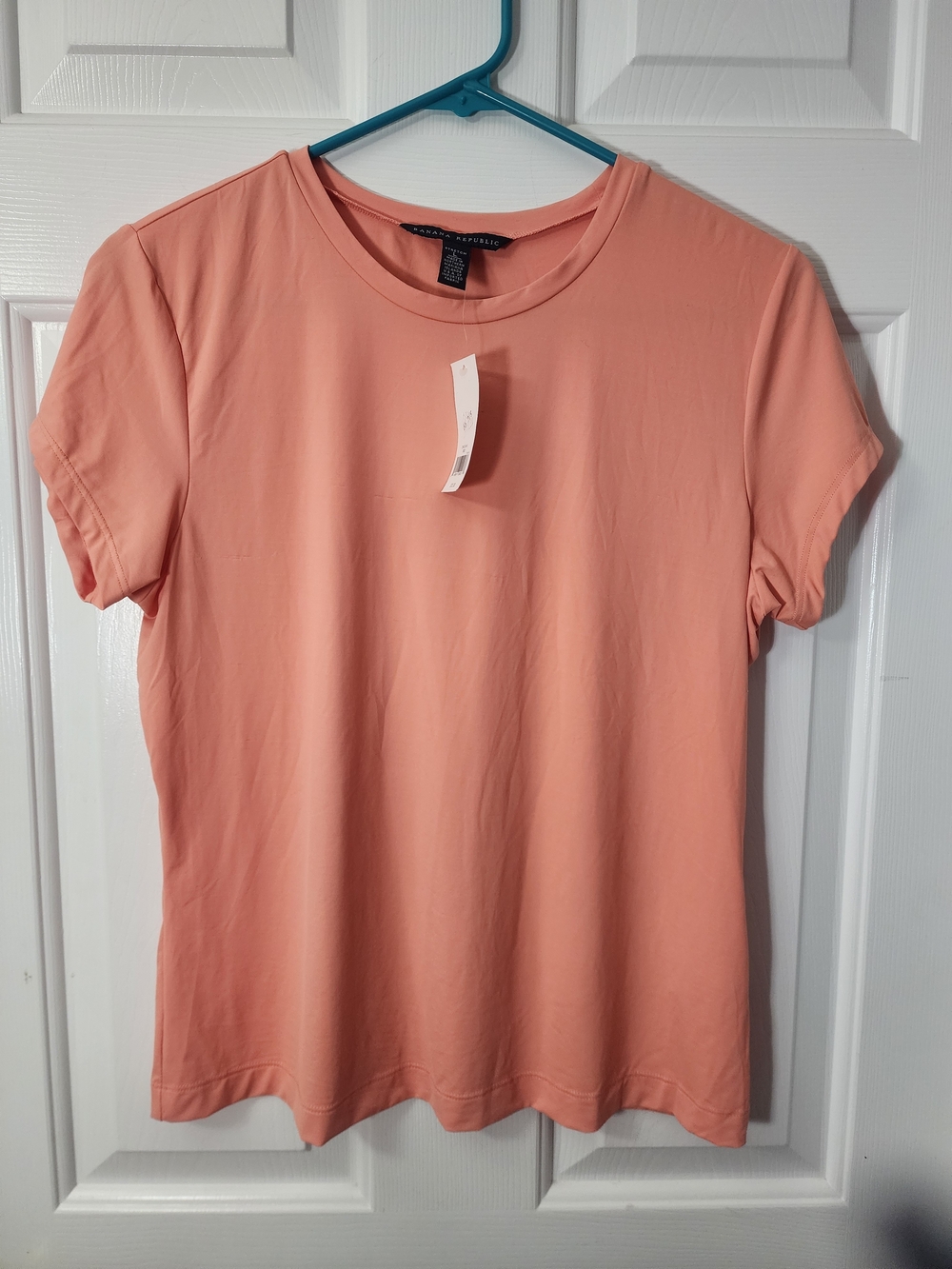 NWT - Banana Republic Peach Crewneck Short Sleeve Tee Sz L